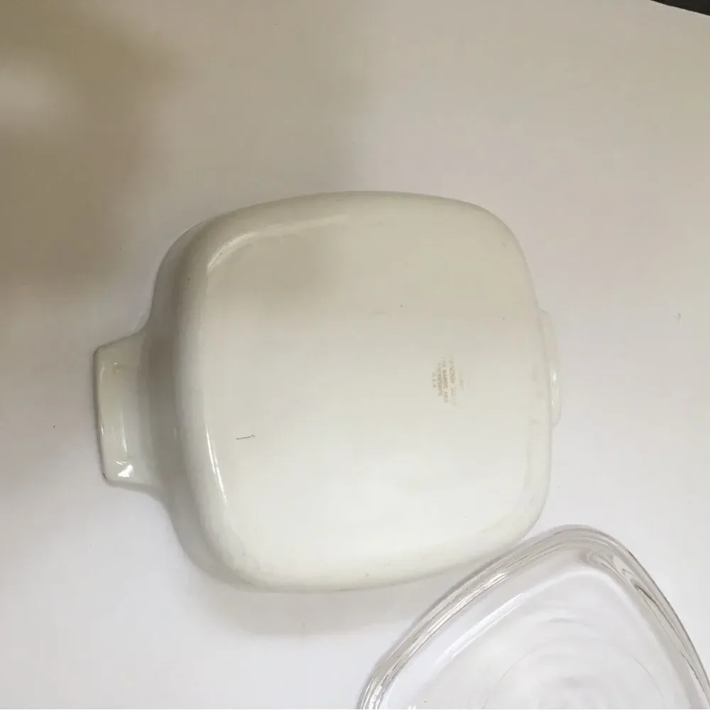 TWO‎ CORNING WARE SPICE OF LIFE BAKING DISHES WITH LIDS